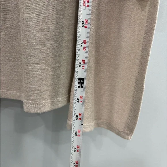 Kings Road Women’s Beige Hooded Cardigan Open Front Lightweight Duster Pockets M - Picture 7 of 9